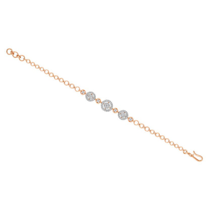 Rose Gold Bracelet Embellished with Diamonds