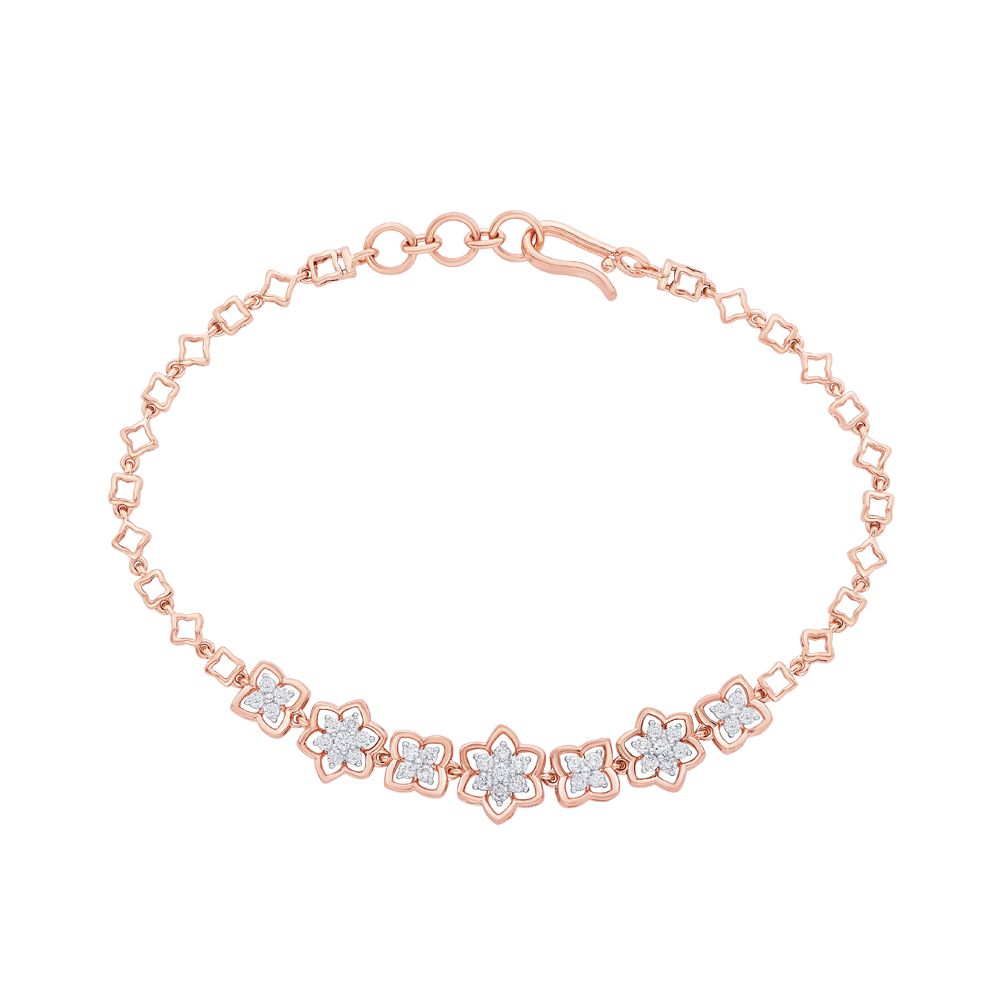 Striking Flower Chain Bracelet