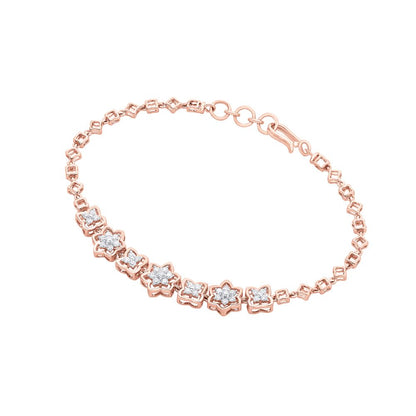 Striking Flower Chain Bracelet