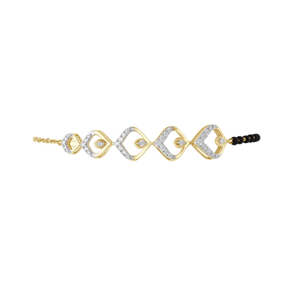 Dewdrop Diamond Bracelet in  yellow Gold