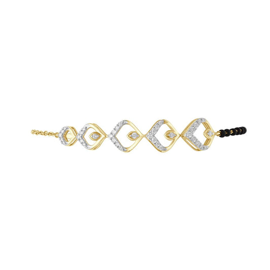 Dewdrop Diamond Bracelet in  yellow Gold