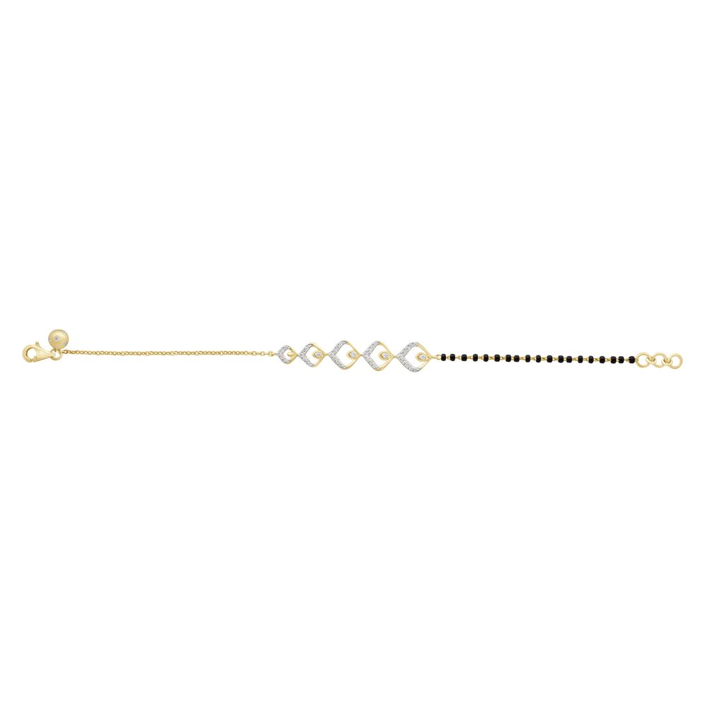 Dewdrop Diamond Bracelet in  yellow Gold