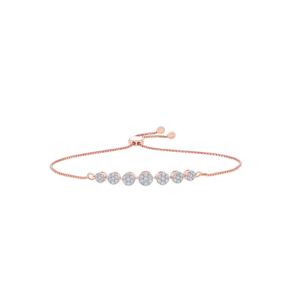 Glamorous Diamond Bracelet in Circular Design