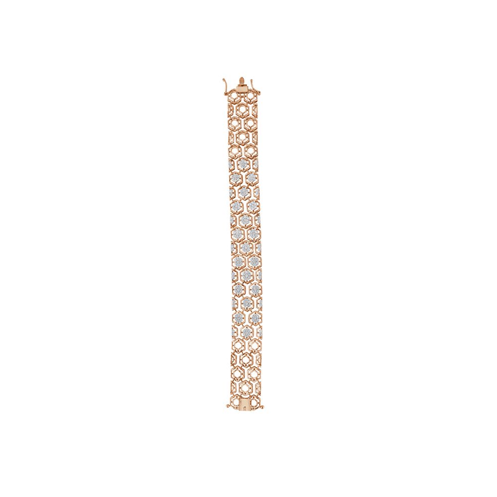 Alluring Diamond and Rose Gold Bracelet