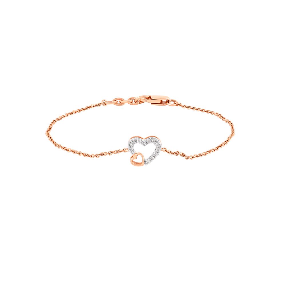 Heart Design Diamond Bracelet