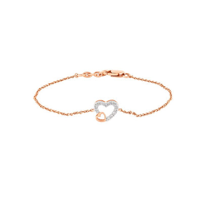 Heart Design Diamond Bracelet