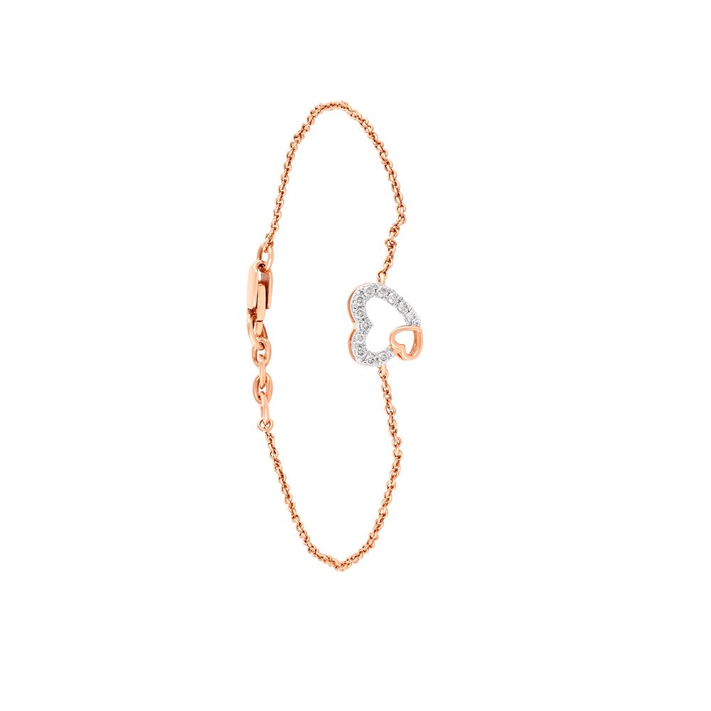Heart Design Diamond Bracelet
