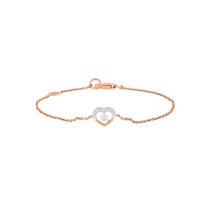 Pretty Heart Design Diamond Bracelet