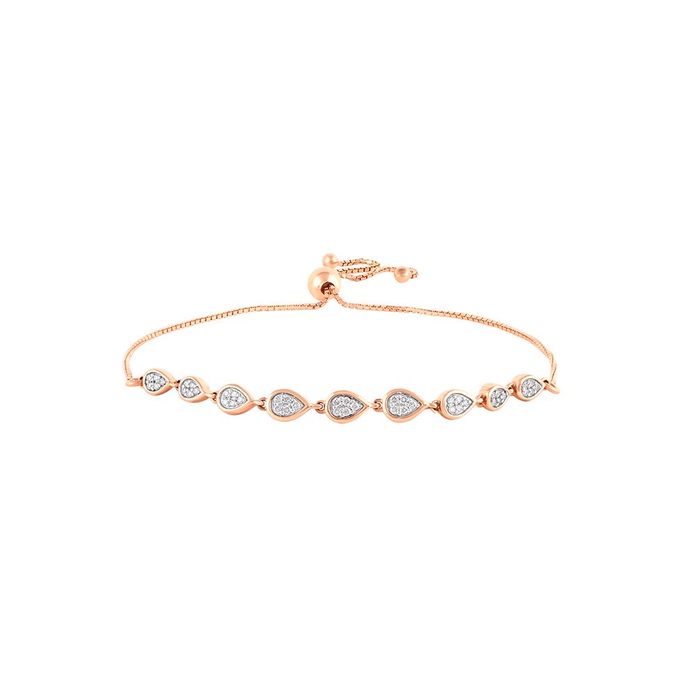 Dazzling Drop Design Diamond Bracelet