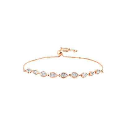 Dazzling Drop Design Diamond Bracelet