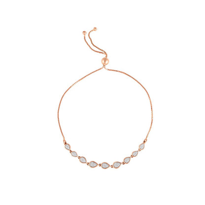 Dazzling Drop Design Diamond Bracelet