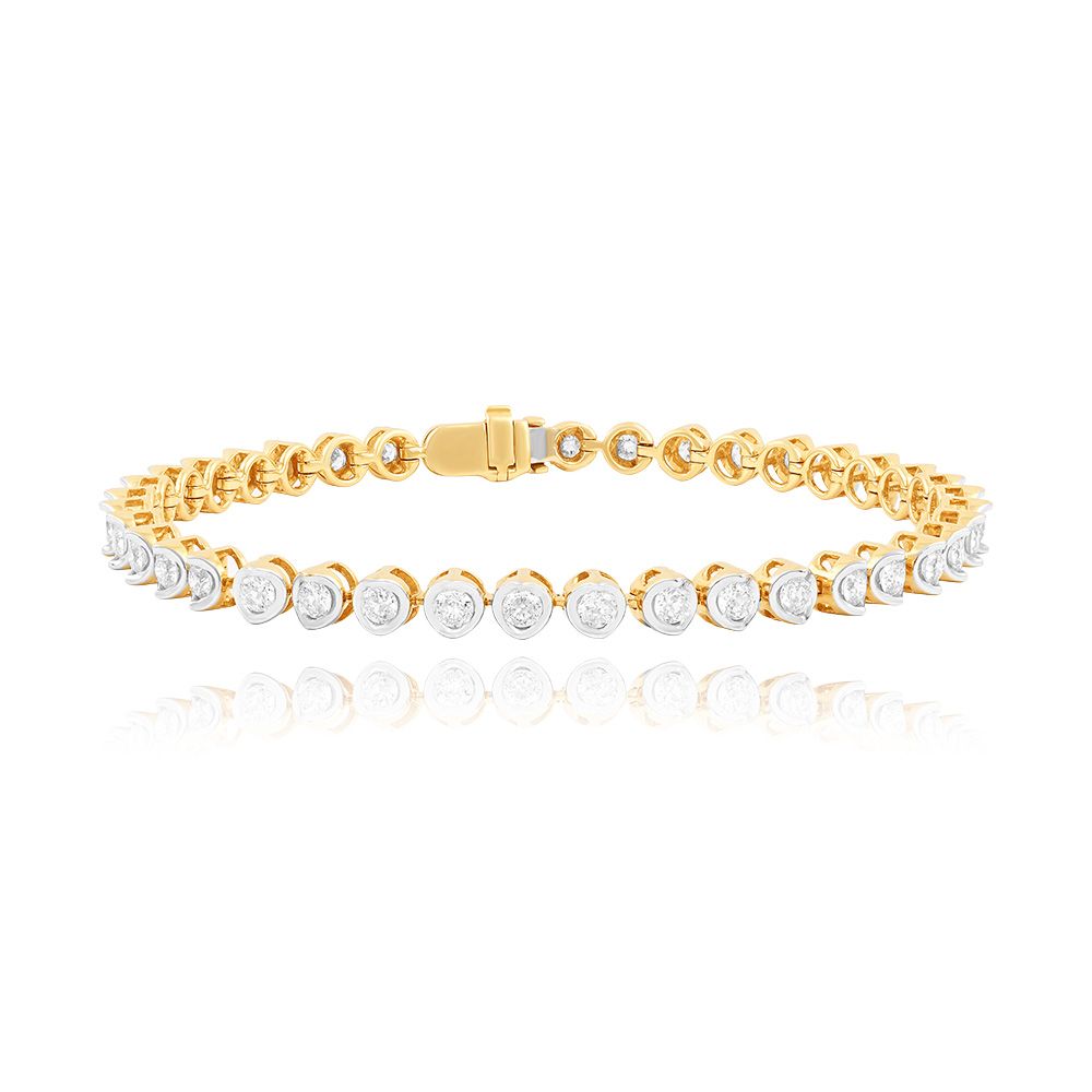Sparkling Yellow Gold Diamond Bracelet