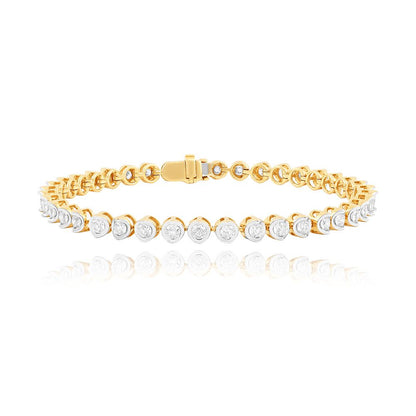 Sparkling Yellow Gold Diamond Bracelet