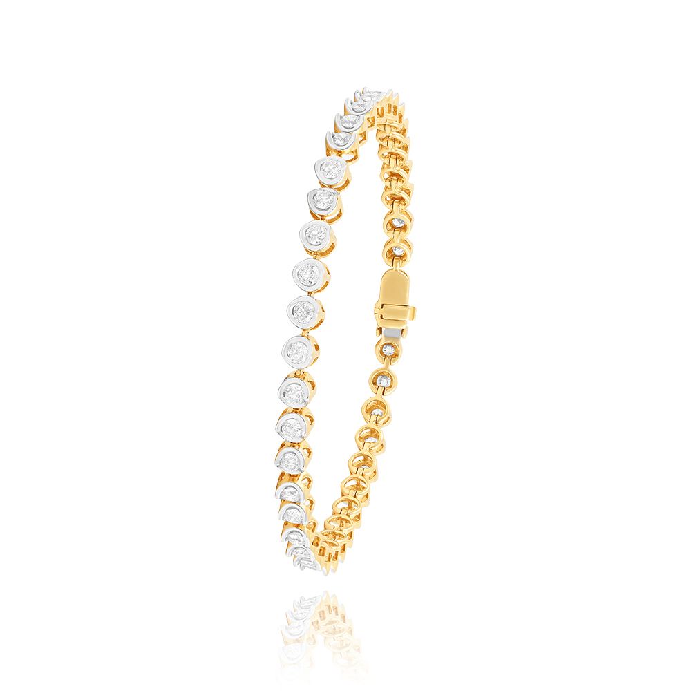 Sparkling Yellow Gold Diamond Bracelet