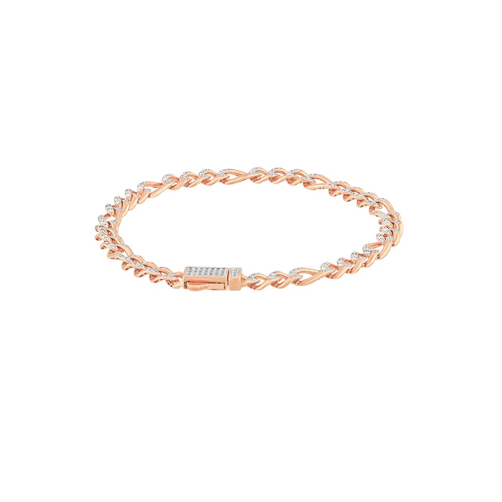 Timeless Diamond and Gold Men's Link Bracelet