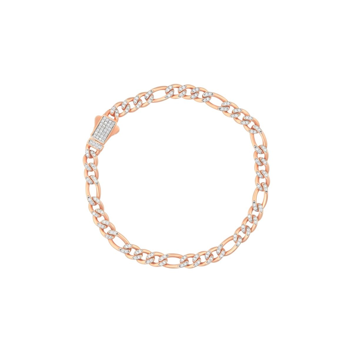 Timeless Diamond and Gold Men's Link Bracelet