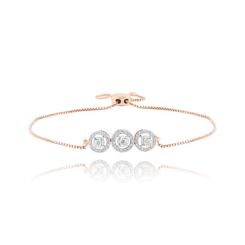 Elegant Diamond Rose Gold Bracelet