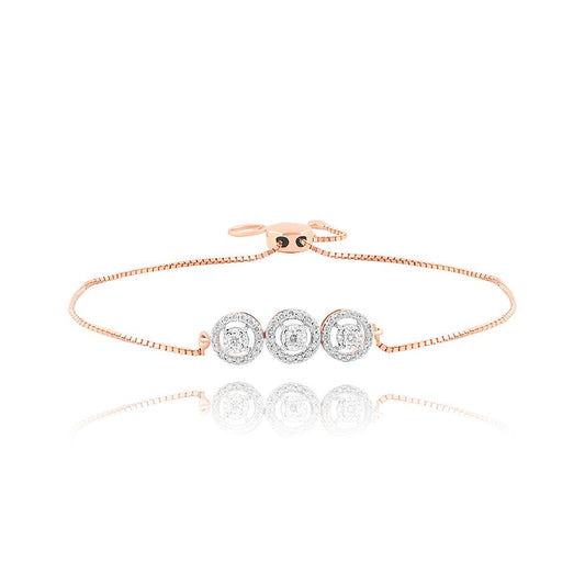 Elegant Diamond Rose Gold Bracelet