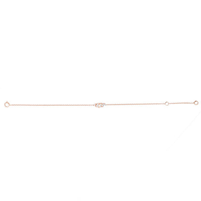 Delicate Rose Gold and Diamond Chain Bracelet