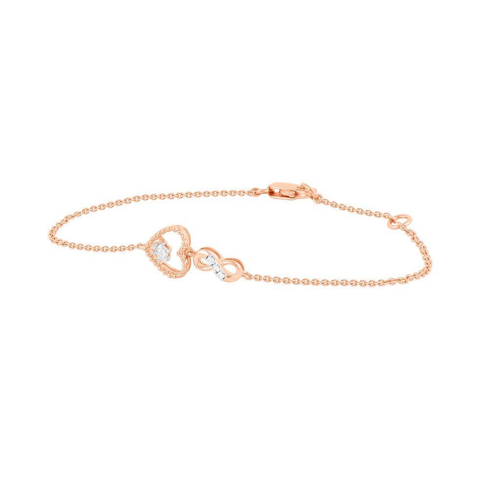 Delicate Rose Gold and Diamond Bracelet