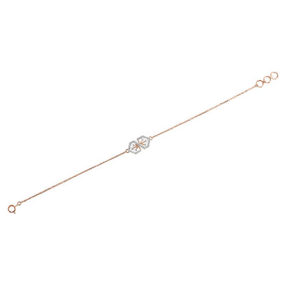 Dainty Geometric Design Diamond Chain Bracelet
