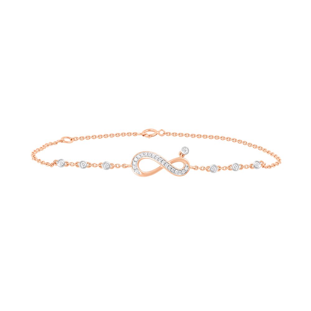 Infinity Design  Rose Gold Bracelet