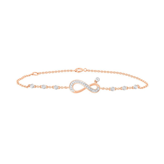 Infinity Design  Rose Gold Bracelet