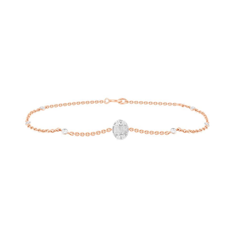 Exquisite  Rose Gold and Diamond Bracelet