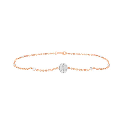 Exquisite  Rose Gold and Diamond Bracelet