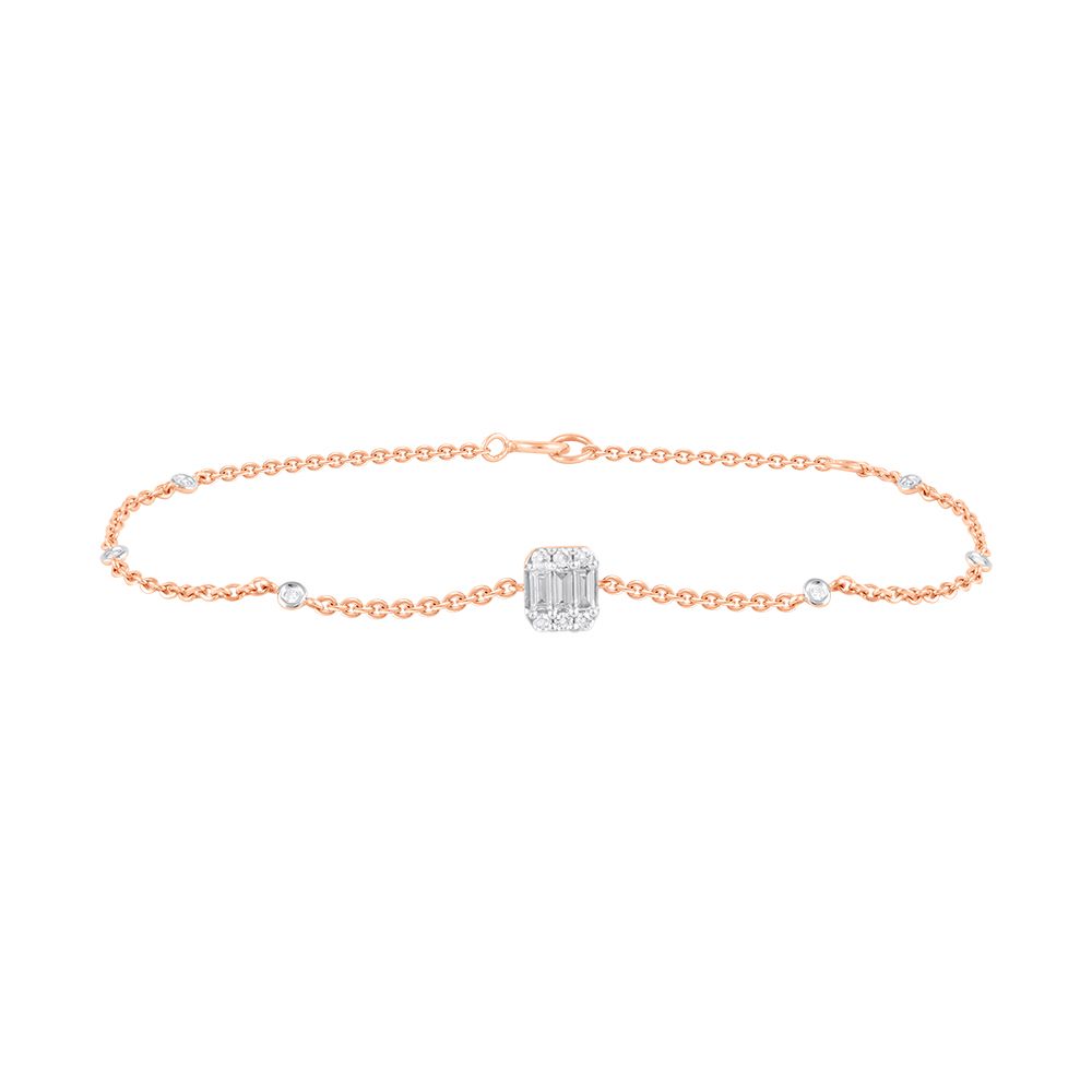 Subtle Square Diamond Embellished Bracelet