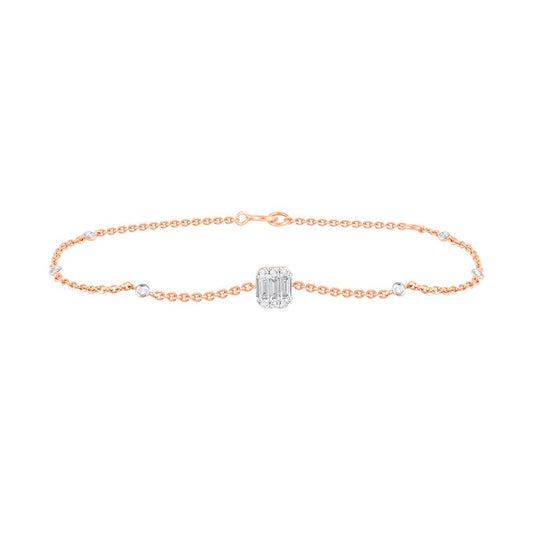 Subtle Square Diamond Embellished Bracelet