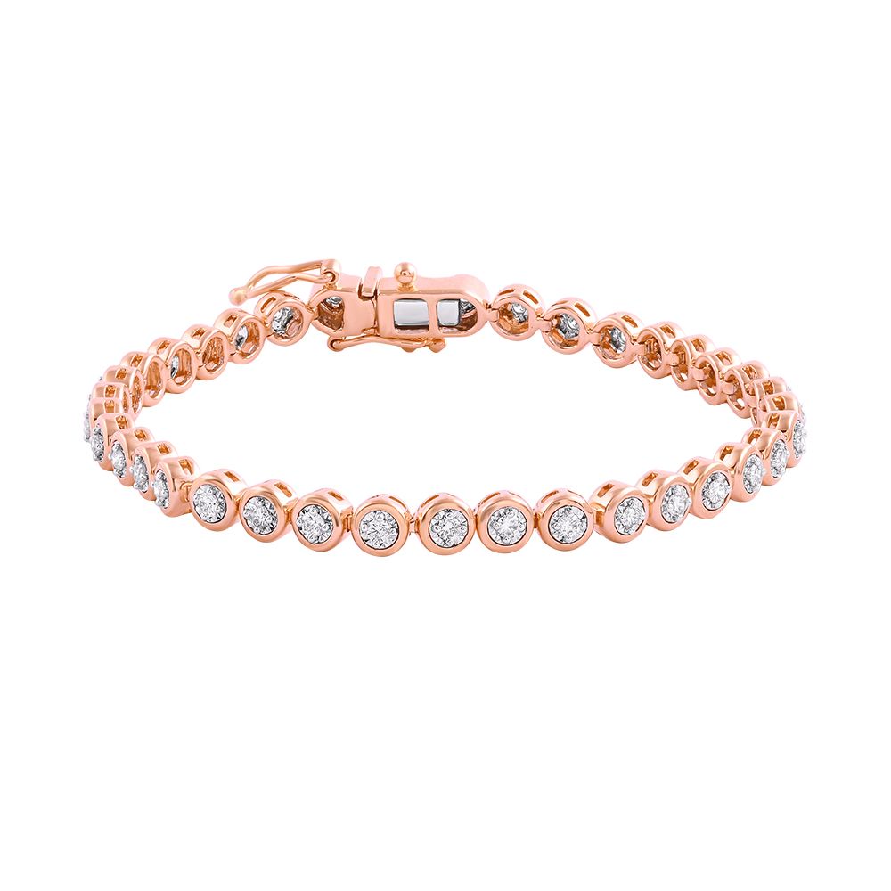 Pretty Rose Gold Diamond Bracelet