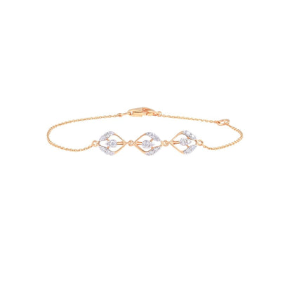 Leaf Design Diamond Chain Bracelet
