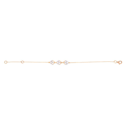 Leaf Design Diamond Chain Bracelet