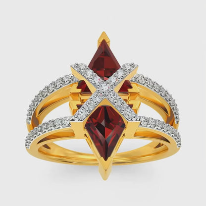 Red Blaze Diamond Rings